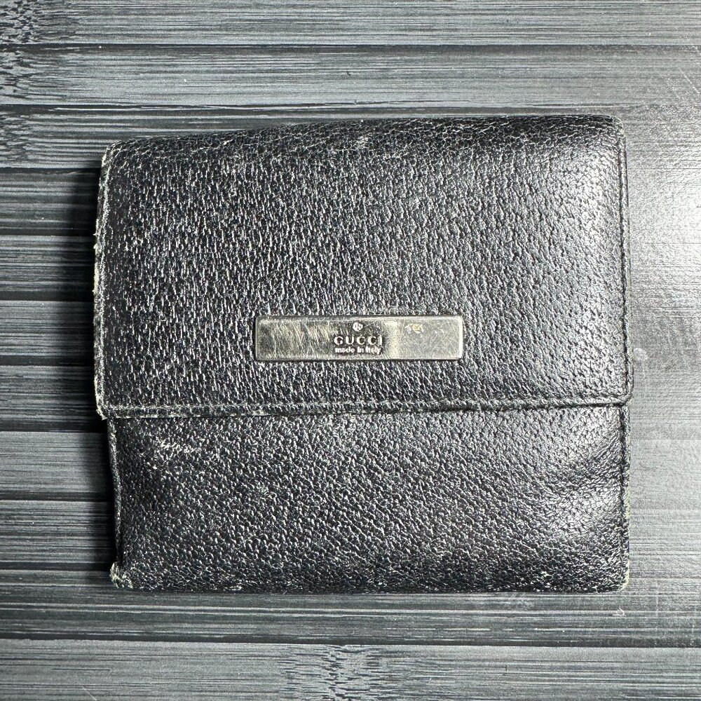 Gucci Black Leather Bifold